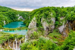 Plitvice Lakes Croatia forest waterfall