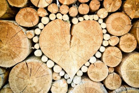 wood heart