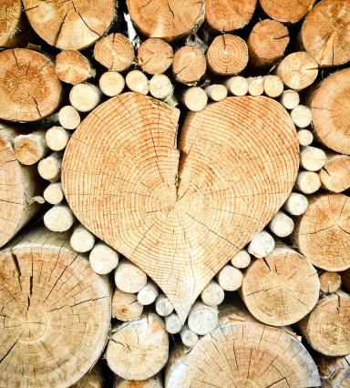 wood heart