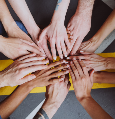 group hands 